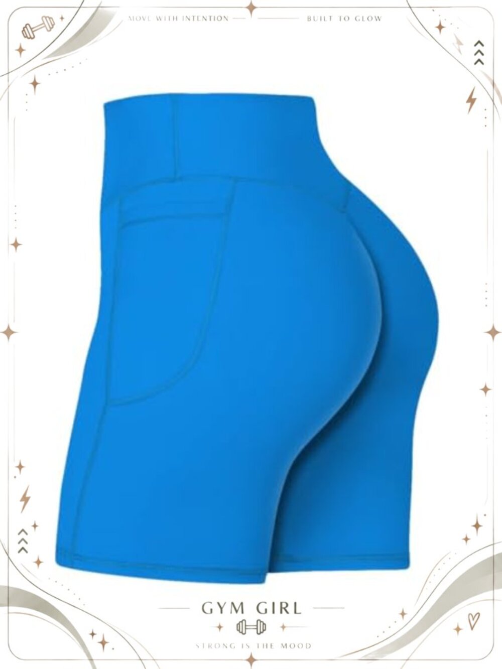 High Waisted Biker Shorts with Pockets 10" Inseam Athletic Yoga